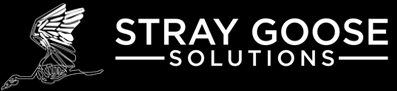 A black and white logo of tray solutions